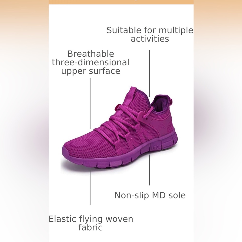 INZCOU || NWOT Purple Women's Athletic Shoes (Women’s 8.5) - Picture 2 of 7